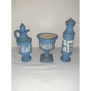 Vtg Avon Avonshire 3 Pc Set PLUS candles Empty Decanters